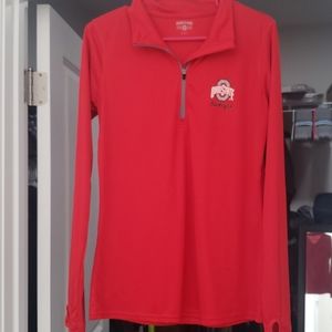 Ohio state buckeyes 3/4 zip pullover large